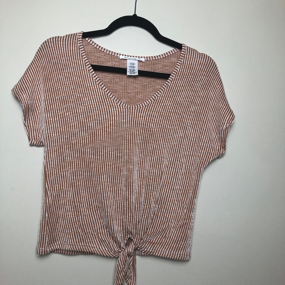 Caution to The Wind front tie short sleeve